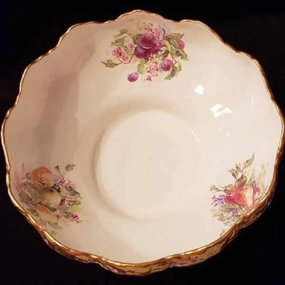 Vintage Clarus Ware Pope Gosser Scalloped Edge Bowl